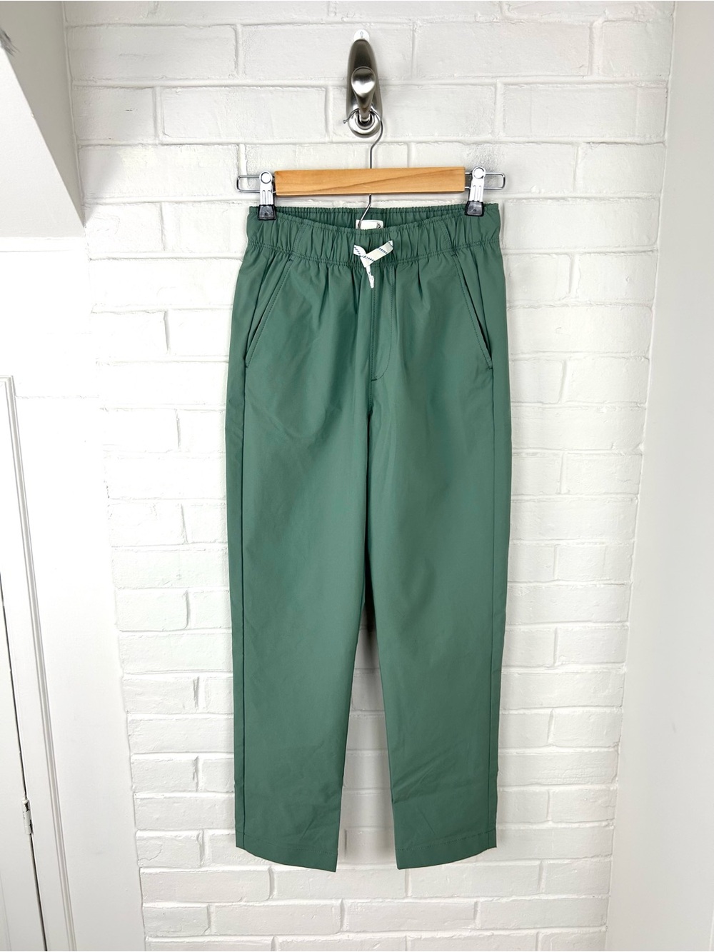 Crewcuts Boys Performance Pull On Tech Green Pants Size 10